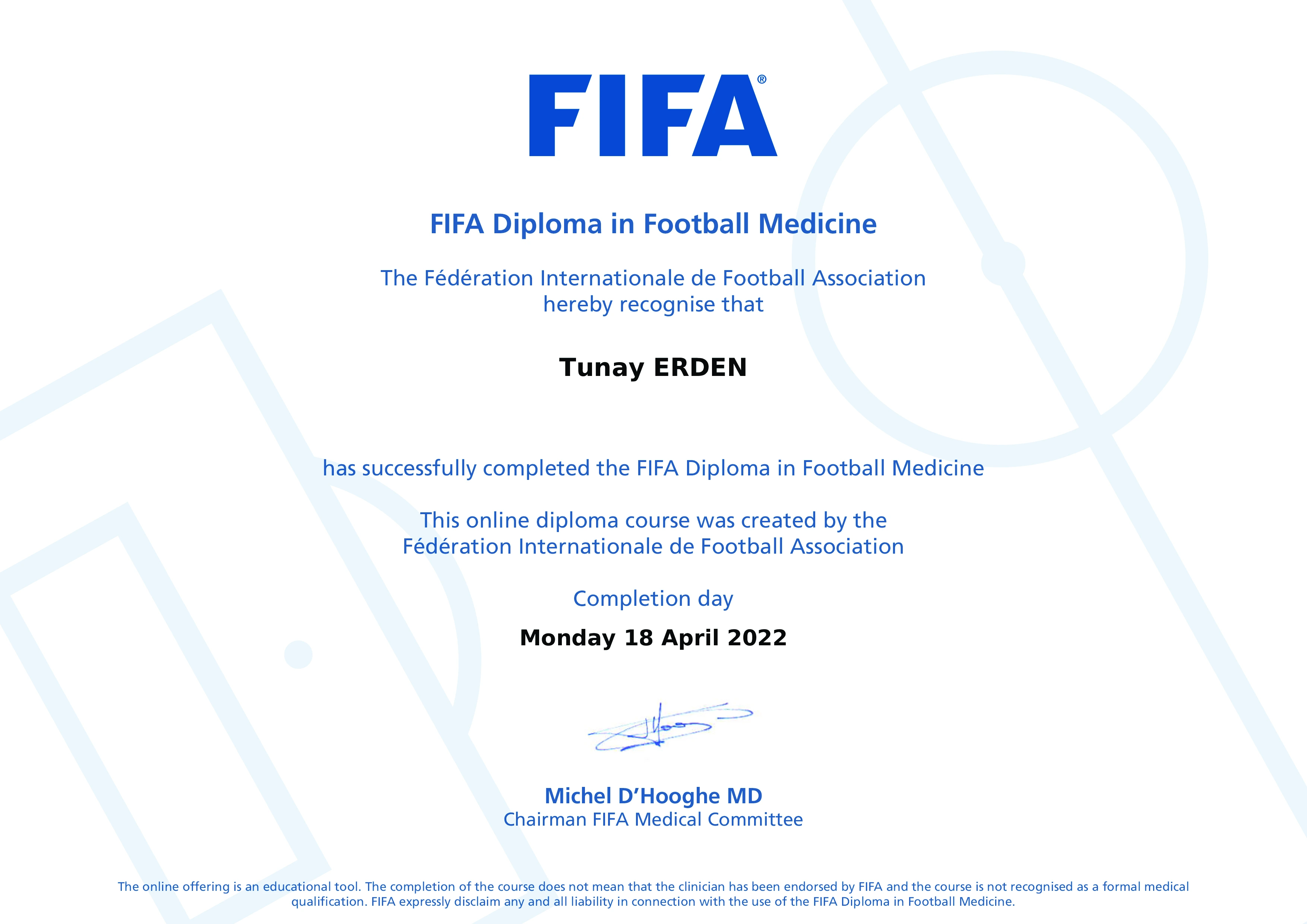 FIFA Diploma in Football Medicine